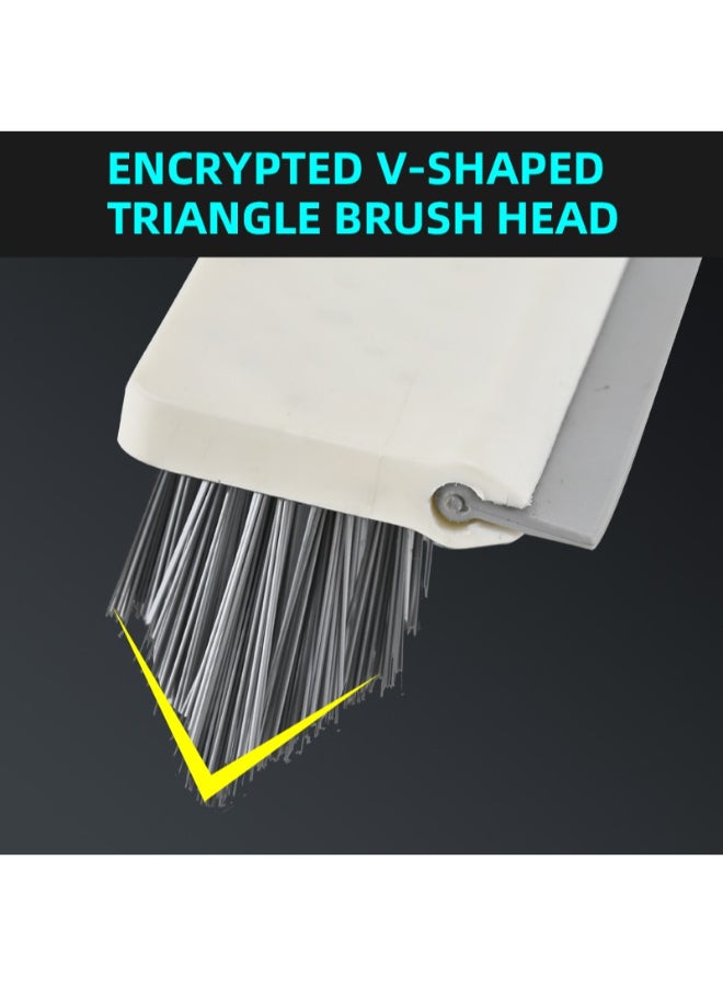 PAACHU Cleaning Brush with Long Handle,2 in 1 Floor Scrub Brush Stiff Bristle Brush Scrubber with Squeegee,Shower Scrubber Kit with Extendable Handle for Bathroom,Kitchen,Deck - Image 5